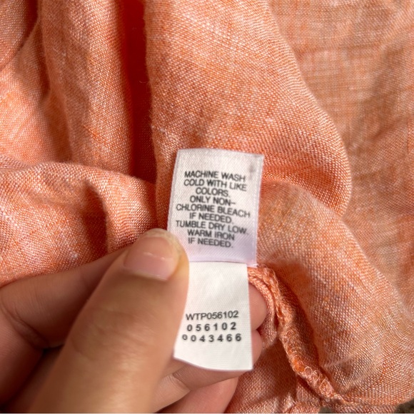 J JILL PINK LINEN SHIRT-M - Picture 4 of 5